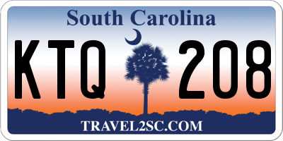 SC license plate KTQ208