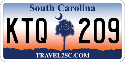 SC license plate KTQ209