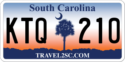 SC license plate KTQ210