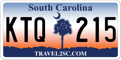 SC license plate KTQ215