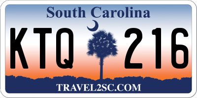SC license plate KTQ216
