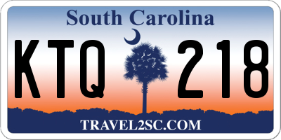 SC license plate KTQ218
