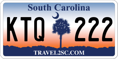 SC license plate KTQ222