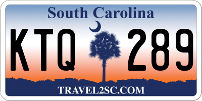 SC license plate KTQ289