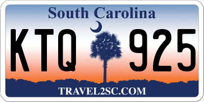 SC license plate KTQ925