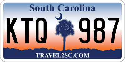 SC license plate KTQ987