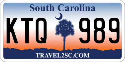 SC license plate KTQ989