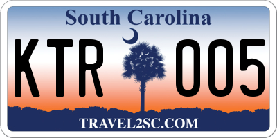 SC license plate KTR005