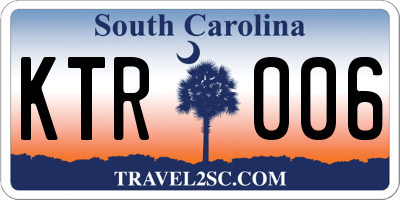 SC license plate KTR006
