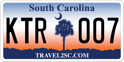 SC license plate KTR007
