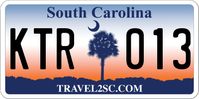 SC license plate KTR013
