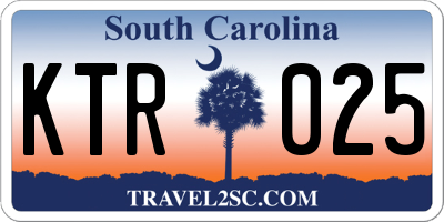 SC license plate KTR025