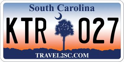 SC license plate KTR027