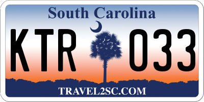 SC license plate KTR033