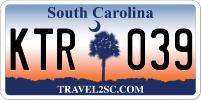 SC license plate KTR039