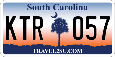 SC license plate KTR057