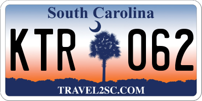SC license plate KTR062