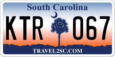 SC license plate KTR067