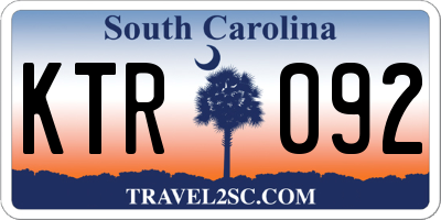 SC license plate KTR092