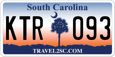 SC license plate KTR093
