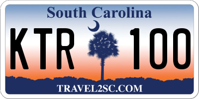SC license plate KTR100
