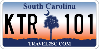 SC license plate KTR101