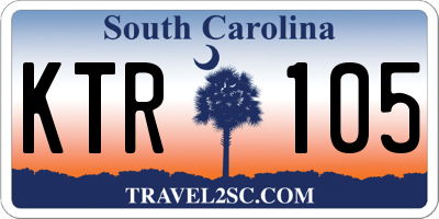 SC license plate KTR105