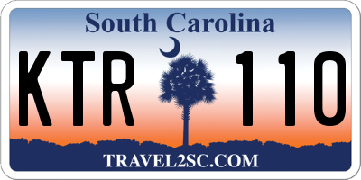 SC license plate KTR110