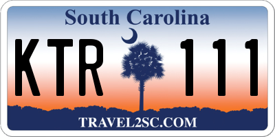 SC license plate KTR111