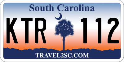 SC license plate KTR112