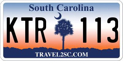 SC license plate KTR113