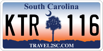 SC license plate KTR116