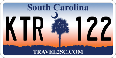 SC license plate KTR122