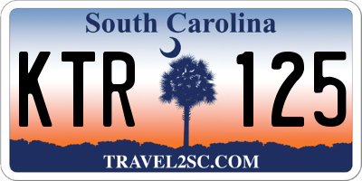 SC license plate KTR125