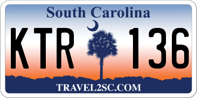 SC license plate KTR136
