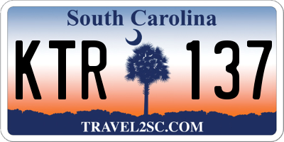 SC license plate KTR137