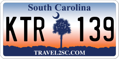SC license plate KTR139