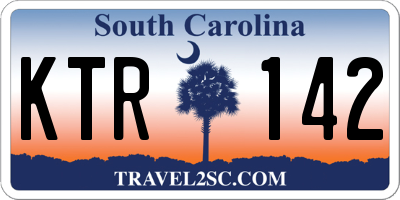 SC license plate KTR142