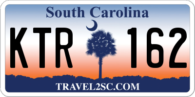 SC license plate KTR162