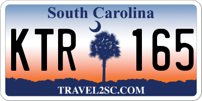 SC license plate KTR165