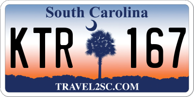 SC license plate KTR167