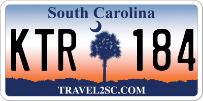 SC license plate KTR184
