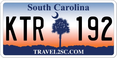 SC license plate KTR192