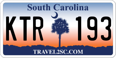 SC license plate KTR193
