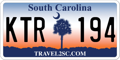 SC license plate KTR194