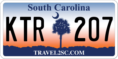 SC license plate KTR207