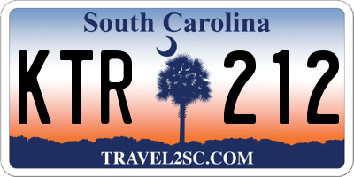SC license plate KTR212