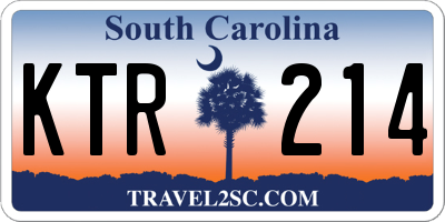 SC license plate KTR214