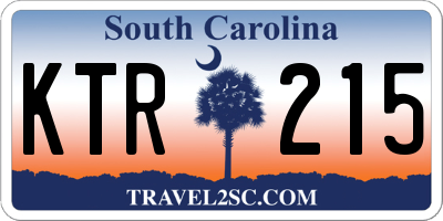 SC license plate KTR215