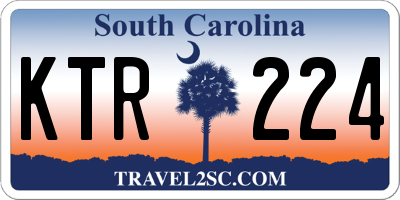 SC license plate KTR224